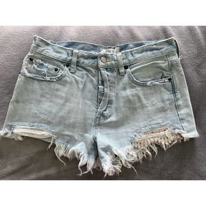 Free People Light Denim Shorts